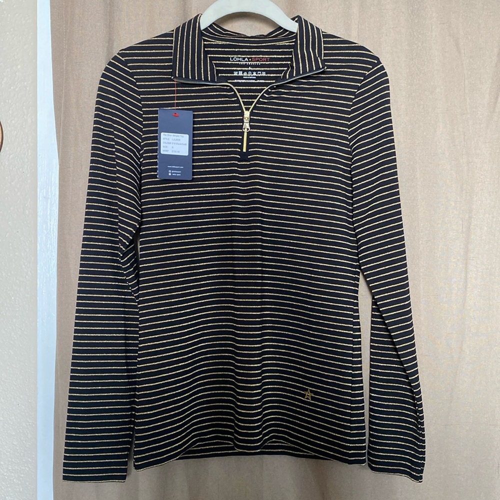 Lohla Sport The Sheri Striped Golf Top S